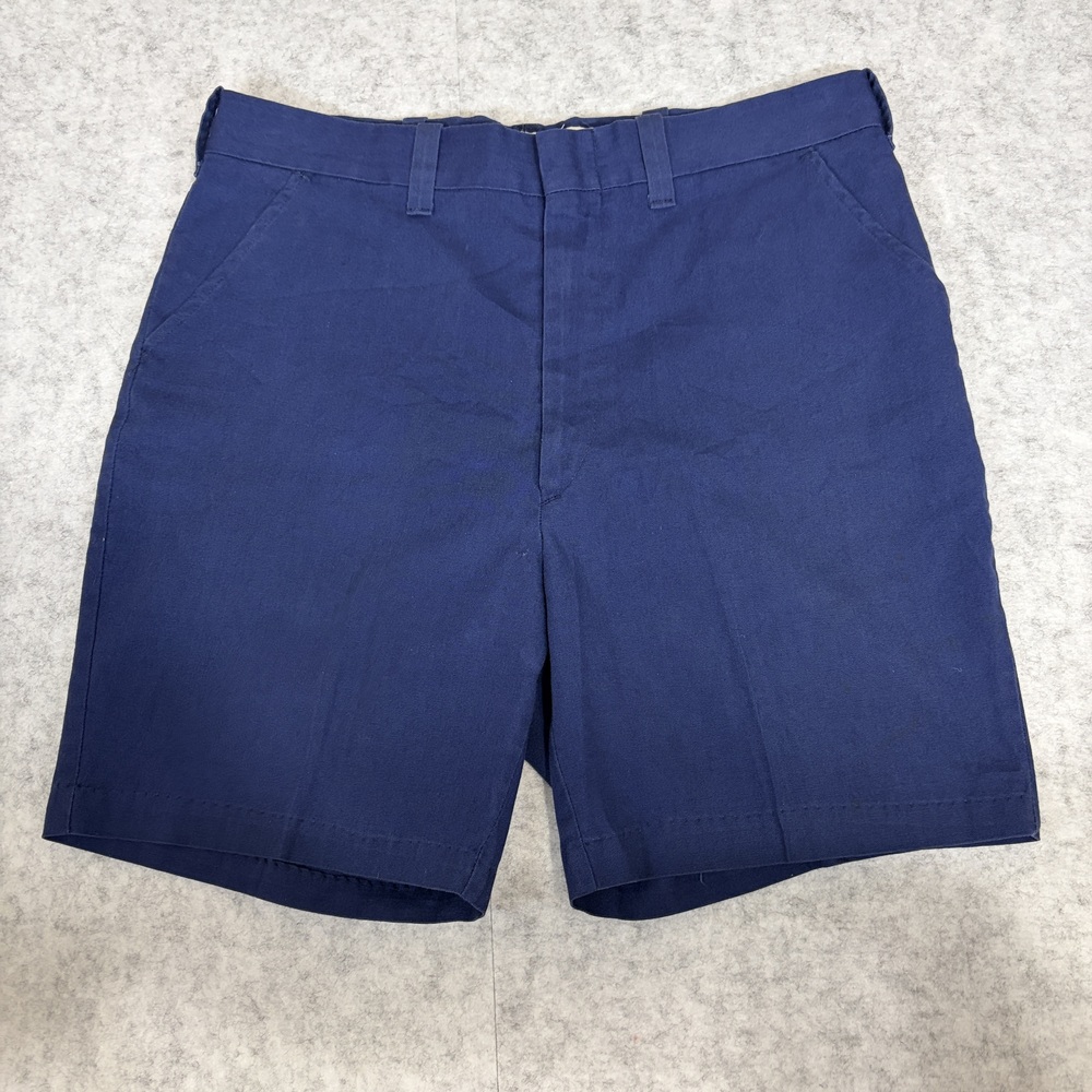 VTG Sears Perma-Prest Shorts Navy Size 36 Made in USA Vintage Preppy